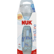 NUK Bottle, Orthodontic, 10 oz, Silicone, 0M+