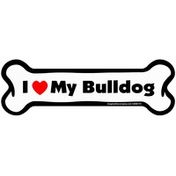 Bulldog Bone Car Magnet