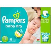 Pampers Baby Dry Pampers Baby Dry Newborn Diapers Size 1 198 Count Diapers