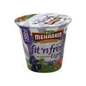 Mehadrin Fit'n Free Fat Free Yogurt, Blueberry