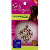 Goody Spin Pin, Mini, Light Hair