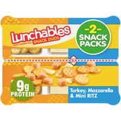 Lunchables Snack Duos Turkey, Mozzarella & Mini Ritz Cracker Snack Packs
