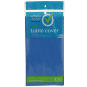 Simply Done Plastic Table Cover, Blue