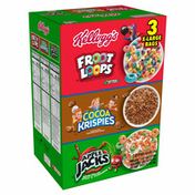 Kellogg's Breakfast Cereal, 8 Vitamins and Minerals, Variety Pack