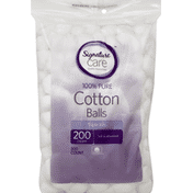 Signature Care Cotton Balls, 100% Pure, Triple Size
