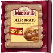 Johnsonville Beer Brats  Smoked Sausage  28oz zip pkg (102030) Smoked & Cooked