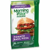 Morning Star Farms Veggie Burgers, Plant Based, Frozen Meal, Tomato Basil Pizza