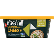 Kite Hill Cheese, Soft, Spreadable, Garlic & Herb, Dairy Free