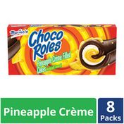 Marinela Choco Roles Pineapple and Crème Filled Snack Cakes with Chocolate Coating