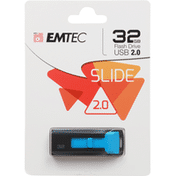 Emtec Flash Drive, USB 2.0, 32 GB, Slide