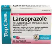 TopCare Lansoprazole Treats Frequent Heartburn