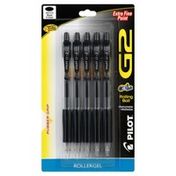 Pilot Pens, Gel Ink, Rolling Ball, Retractable, Extra Fine Point, Black Ink