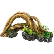 Rock Garden Resin Wood Arch With Plants