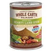 Whole Earth Farms Grain Free Hearty Lamb Stew Natural Food For Dogs