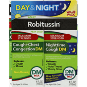 Robitussin Day & Night, Maximum Strength, Adult, Value Pack