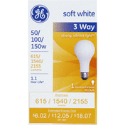GE Three Way Lightbulb Soft White