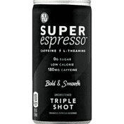 Super Coffee Enhanced Espresso Beverage, Unsweetened, Triple Shot