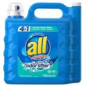 all Laundry Detergent Liquid, Odor Lifter, 140 Loads