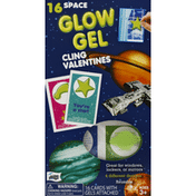 Mello Smello Cards, Glow, Gel Cling Valentines, Space
