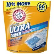Arm & Hammer Toss 'N Done Ultra Power Clean Burst Single Use Power Paks Unit Dose Laundry Detergent