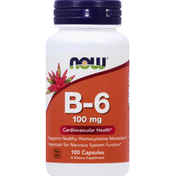 Now Vitamin B-6, 100 mg, Capsules