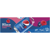 Pepsi Cola with a Splash of Blueberry Juice Soda