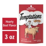 Temptations Crunchy and Soft Cat Treats, Hearty Beef Flavor