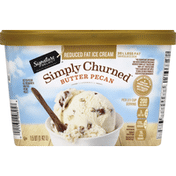 Signature Select Ice Cream, Reduced Fat, Butter Pecan