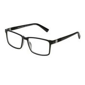 Foster Grant Men's T1200 Black +1.50 Plastic Reading Glasses With Case