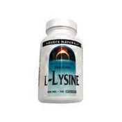 Source Naturals L Lysine Dietary Supplement Capsuls