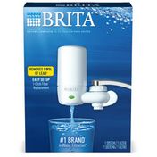 Brita Tap Water Filter System, Water Faucet Filtration System with Filter Change Reminder, Reduces Lead