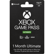 XBox Game Pass, Unlimited, 1 Month, $14.99