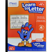 Mead Tablet, Learn to Letter with Raised Ruling, Grades PK-1