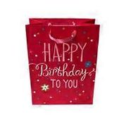 American Greetings Medium Pink Happy Birthday to You With Flowers Gif