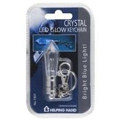 Helping Hand Keychain, LED Glow, Crystal, Blister Pack