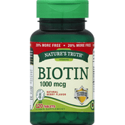 Nature's Truth Biotin, 1000 mcg, Tablets, Natural Berry Flavor