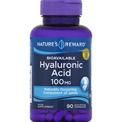 Nature's Reward Hyaluronic Acid, Bioavailable, 100 mg, Quick Release Capsules