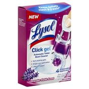 Lysol Toilet Bowl Cleaner, Automatic, Click Gel, Lavender Fields Scent