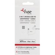 Fuse Chicken Micro USB to Lightning Cable, 2 in 1