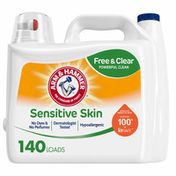 Arm & Hammer Sensitive Skin Free & Clear, 140 Loads Liquid Laundry Detergent,