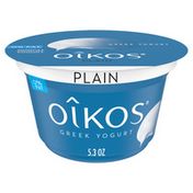 Oikos Greek Plain Delicious Fabulously Fat Free Yogurt