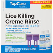 TopCare Lice Killing Treatment Permethrin Lotion 1% Creme Rinse