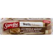 Sara Lee Hamburger Buns, 100% Whole Wheat
