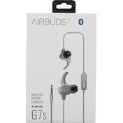 Airbuds Athletic Stereo Earbuds, In-Line Mic, G7s
