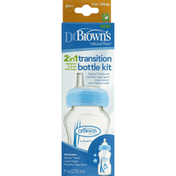 Dr Brown's Bottle Kit, 2 in 1 Transition, 6 Months+, 9 Ounce