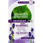Seventh Generation Fabric Softener Sheets, Lavender