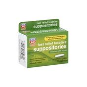 Rite Aid Pharmacy Laxative, Fast Relief, Bisacodyl USP 10 mg, Suppositories, 16 suppositories