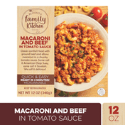 Blount's Family Kitchen Macaroni and Beef In Tomato Sauce Microwave Meal