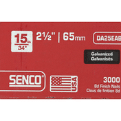 Senco 8D Finish Nails, 15 GA, Galvanized, 2-1/2 Inches