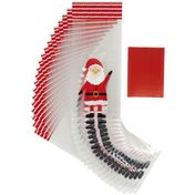 Wilton Clear Santa Claus Christmas Treat Bags and Ties, 20-Count